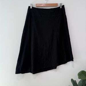 Prana Black Asymmetrical Midi Skirt